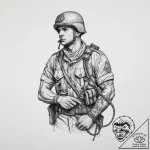 Tattoo sketch soldier with a rope, tattoo lin… – tattoo sketch (№1756627806_0, 31.08.2025 08:10) — tattoovalue.net