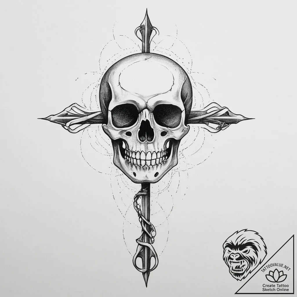 Tattoo sketch skeleton bones, concept art for... - tattoo sketch (№1756629619_0, 31.08.2025 08:40) — tattoovalue.net