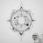 Tattoo sketch cosmic space – tattoo sketch (№1756630420_0, 31.08.2025 08:53) — tattoovalue.net