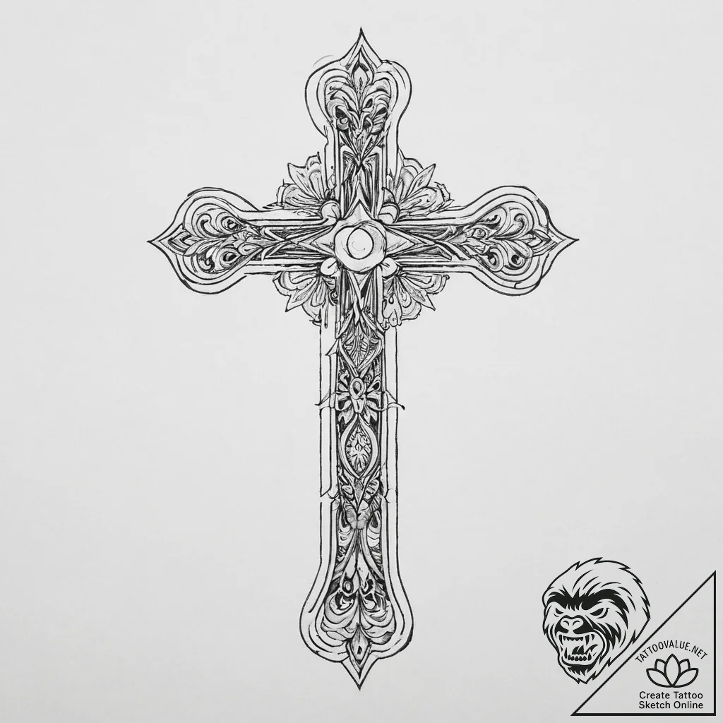 Tattoo sketch sacred origin, concept art for... - tattoo sketch (№1756632430_0, 31.08.2025 09:27) — tattoovalue.net