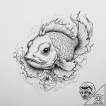 Tattoo sketch frogfish, tattoo line art, blac… – tattoo sketch (№1756632633_0, 31.08.2025 09:30) — tattoovalue.net