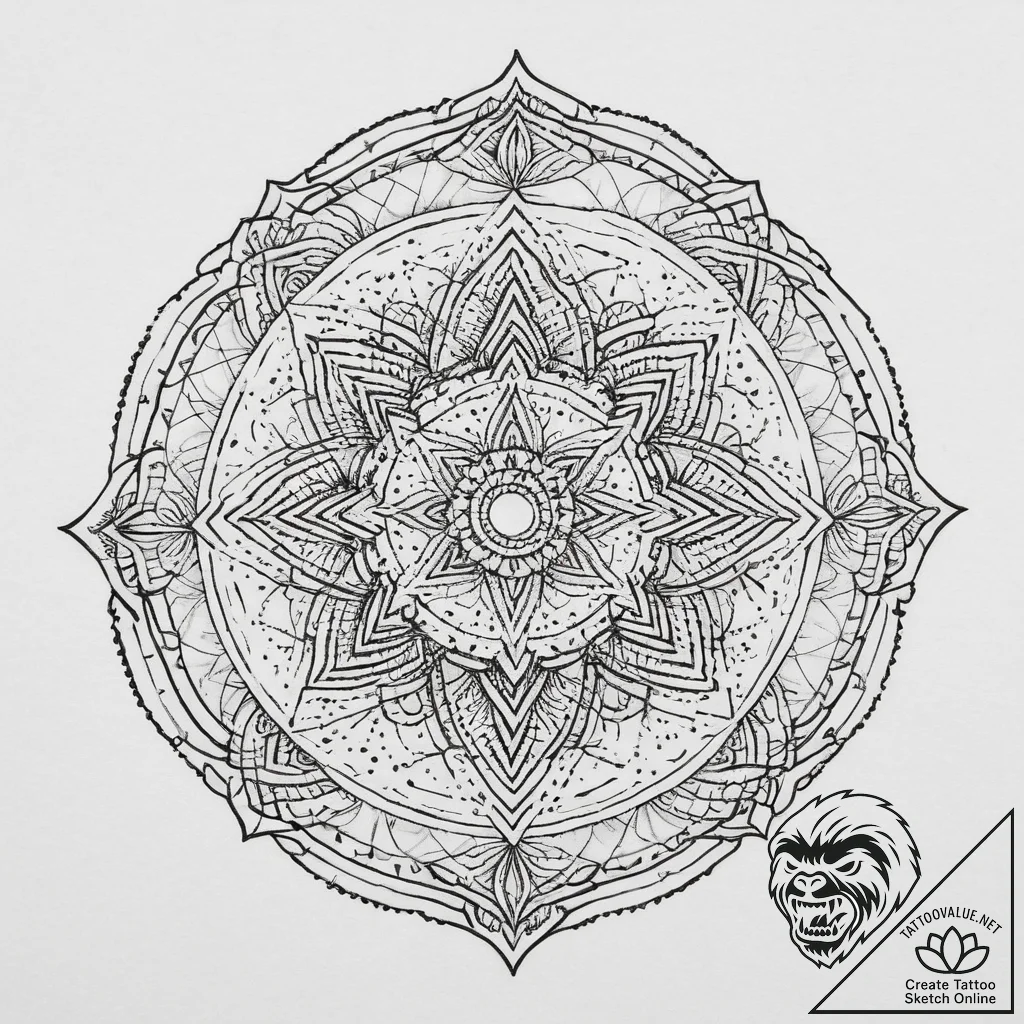 Tattoo sketch ruby, tattoo line art, geometri... - tattoo sketch (№1756634834_0, 31.08.2025 10:07) — tattoovalue.net