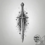 Tattoo sketch sword in stone, artistic tattoo… – tattoo sketch (№1756635644_0, 31.08.2025 10:20) — tattoovalue.net