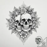 Tattoo sketch flower crown tattoo, artistic t… – tattoo sketch (№1756637441_0, 31.08.2025 10:50) — tattoovalue.net