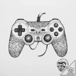Tattoo sketch gamer controller with wires, in… – tattoo sketch (№1756639251_0, 31.08.2025 11:20) — tattoovalue.net