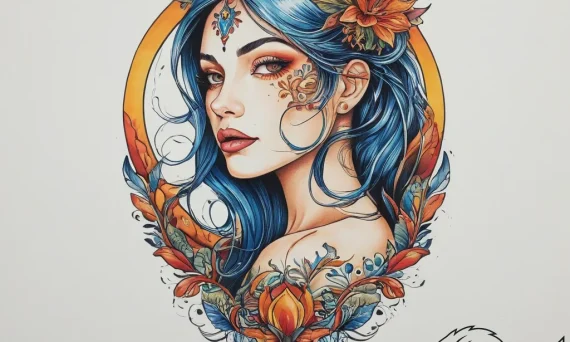 Tattoo sketch ember, tattoo line art, neo tra... - tattoo sketch (№1756642467_0, 31.08.2025 12:14) — tattoovalue.net