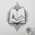 Tattoo sketch puns a book that says “i’m a ch… – tattoo sketch (№1756643067_0, 31.08.2025 12:24) — tattoovalue.net