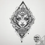 Tattoo sketch reflection, ink illustration fo… – tattoo sketch (№1756643271_0, 31.08.2025 12:27) — tattoovalue.net