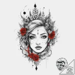Tattoo sketch spiritual essence, artistic tat… – tattoo sketch (№1756645680_0, 31.08.2025 13:08) — tattoovalue.net