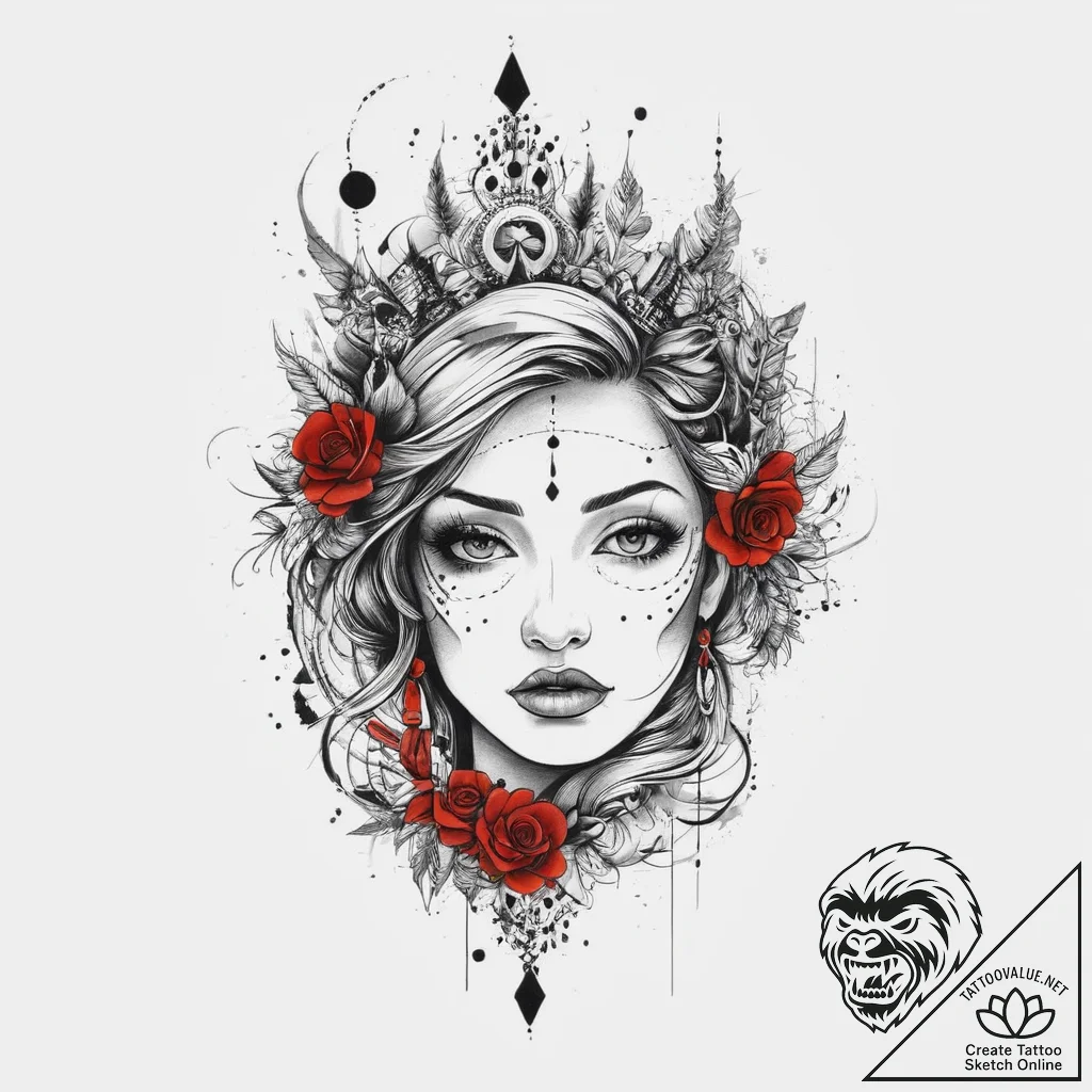 Tattoo sketch spiritual essence, artistic tat... - tattoo sketch (№1756645680_0, 31.08.2025 13:08) — tattoovalue.net