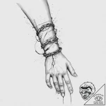 Tattoo sketch chain around wrist, concept art… – tattoo sketch (№1756645882_0, 31.08.2025 13:11) — tattoovalue.net