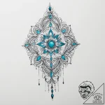 Tattoo sketch turquoise – tattoo sketch (№1756646080_0, 31.08.2025 13:14) — tattoovalue.net