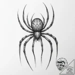 Tattoo sketch spider on shoulder – tattoo sketch (№1756646688_0, 31.08.2025 13:24) — tattoovalue.net