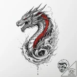 Tattoo sketch water dragon wave, tattoo line… – tattoo sketch (№1756646891_0, 31.08.2025 13:28) — tattoovalue.net