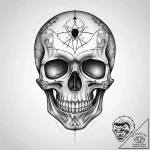 Tattoo sketch graphic череп – tattoo sketch (№1756647898_0, 31.08.2025 13:44) — tattoovalue.net