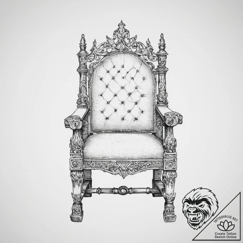 Tattoo sketch throne, tattoo drawing outline,... - tattoo sketch (№1756648295_0, 31.08.2025 13:51) — tattoovalue.net