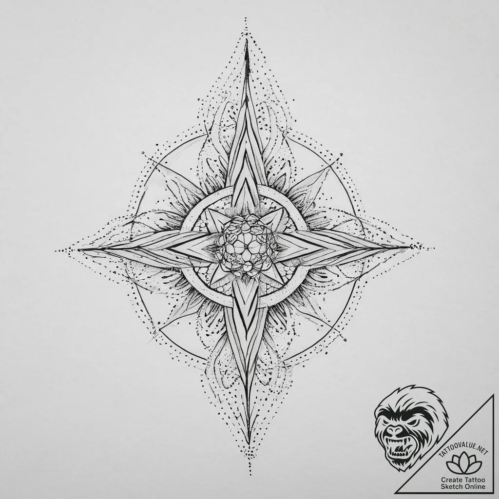 Tattoo sketch cosmic spring, tattoo drawing o... - tattoo sketch (№1756649097_0, 31.08.2025 14:04) — tattoovalue.net