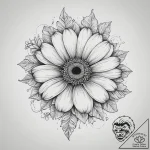 Tattoo sketch gerbera daisy, tattoo line art,… – tattoo sketch (№1756649496_0, 31.08.2025 14:11) — tattoovalue.net