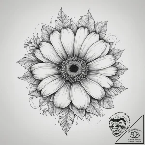 Tattoo sketch gerbera daisy, tattoo line art,… – tattoo sketch (№1756649496_0, 31.08.2025 14:11) — tattoovalue.net