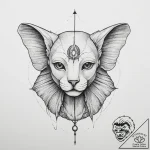 Tattoo sketch sphinx, ink illustration for ta… – tattoo sketch (№1756649702_0, 31.08.2025 14:15) — tattoovalue.net