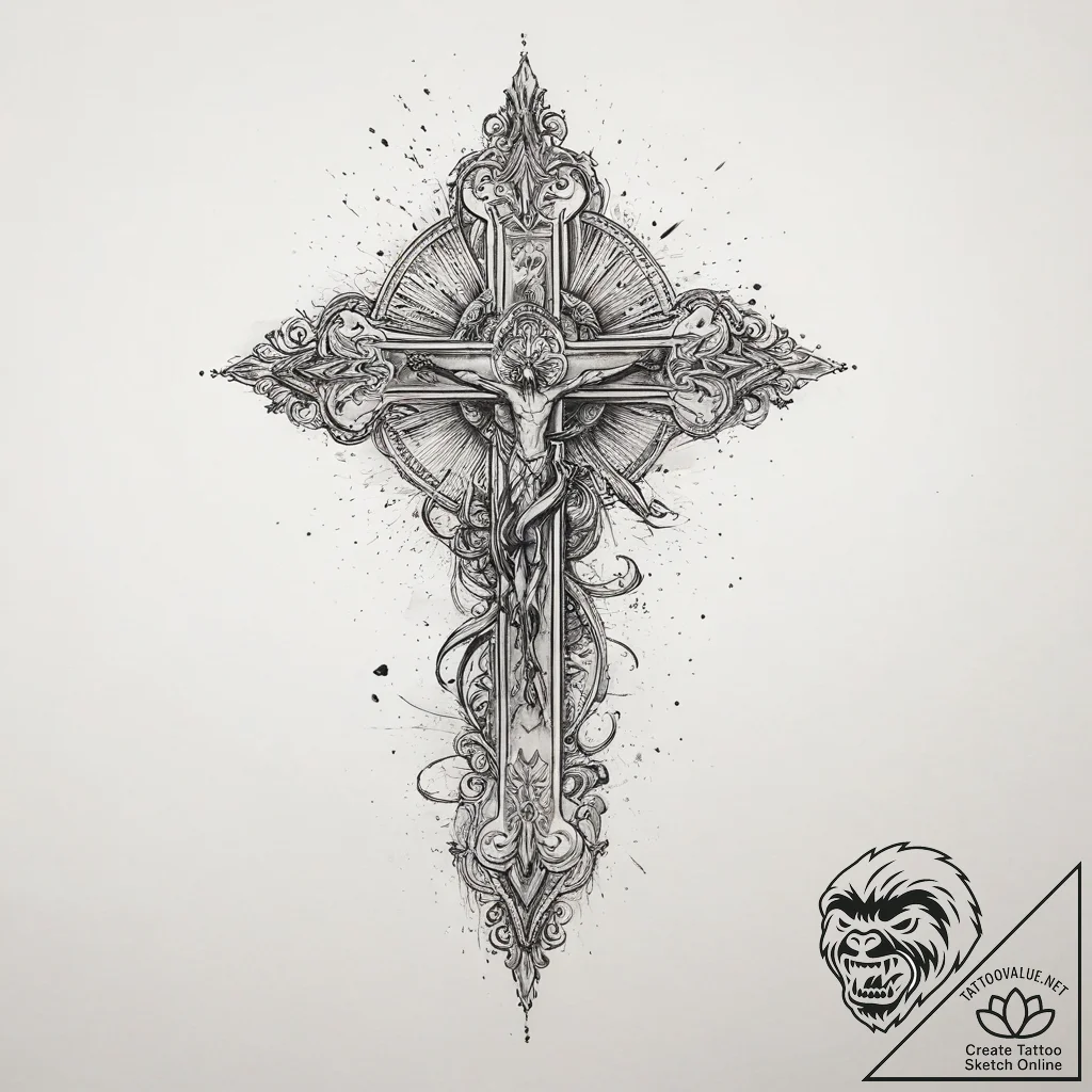 Tattoo sketch blessed realm, concept art for... - tattoo sketch (№1756650307_0, 31.08.2025 14:25) — tattoovalue.net