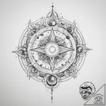 Tattoo sketch cosmic beginning – tattoo sketch (№1756650704_0, 31.08.2025 14:31) — tattoovalue.net