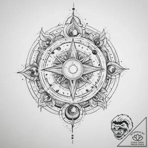 Tattoo sketch cosmic beginning – tattoo sketch (№1756650704_0, 31.08.2025 14:31) — tattoovalue.net