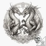 Tattoo sketch knight fighting dragon, tattoo… – tattoo sketch (№1756651307_0, 31.08.2025 14:41) — tattoovalue.net