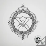 Tattoo sketch magical rune – tattoo sketch (№1756652926_0, 31.08.2025 15:08) — tattoovalue.net