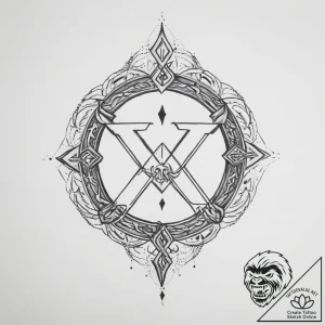 Tattoo sketch magical rune – tattoo sketch (№1756652926_0, 31.08.2025 15:08) — tattoovalue.net