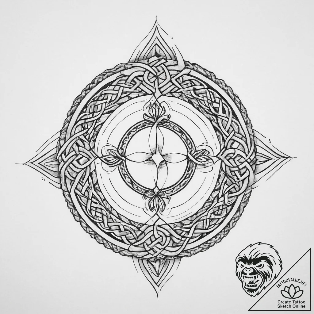 Tattoo sketch celtic spiral, concept art for... - tattoo sketch (№1756653125_0, 31.08.2025 15:12) — tattoovalue.net