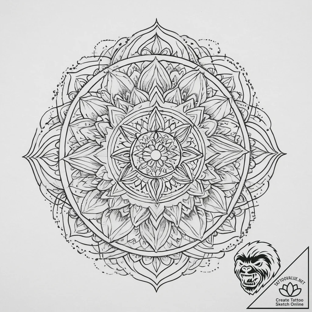 Tattoo sketch cosmic realm, ink illustration... - tattoo sketch (№1756654122_0, 31.08.2025 15:28) — tattoovalue.net