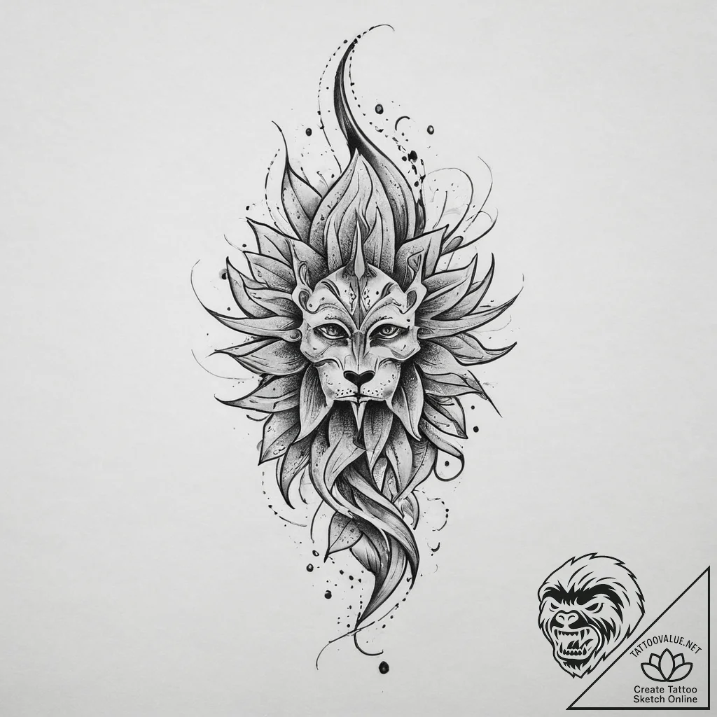 Tattoo sketch tranquil, tattoo sketch design,... - tattoo sketch (№1756654924_0, 31.08.2025 15:42) — tattoovalue.net