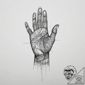 Tattoo sketch hands with a paper, ink illustr… – tattoo sketch (№1756655334_0, 31.08.2025 15:48) — tattoovalue.net