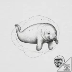 Tattoo sketch manatee, tattoo flash sheet des… – tattoo sketch (№1756657344_0, 31.08.2025 16:22) — tattoovalue.net