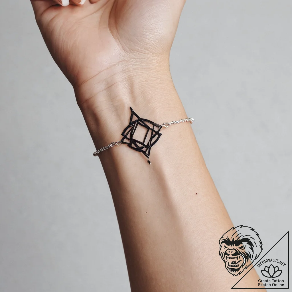 Tattoo sketch bracelet with a symbol - tattoo sketch (№1756659140_0, 31.08.2025 16:52) — tattoovalue.net