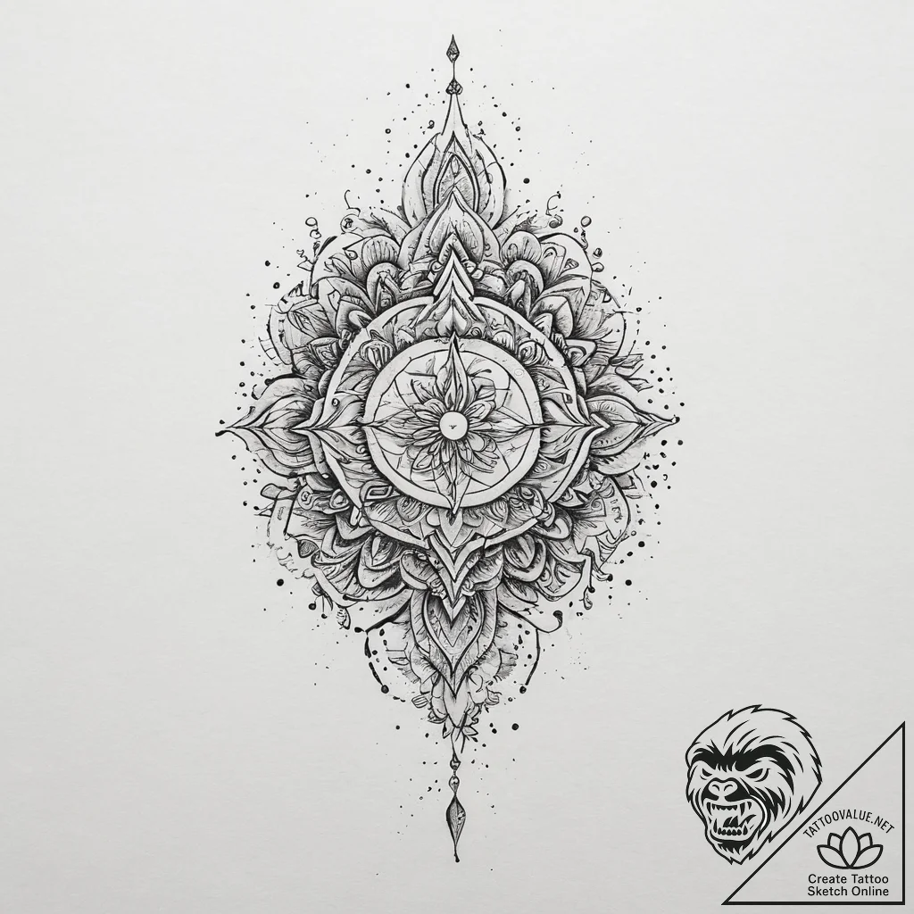 Tattoo sketch mirage, tattoo drawing outline,... - tattoo sketch (№1756659542_0, 31.08.2025 16:59) — tattoovalue.net