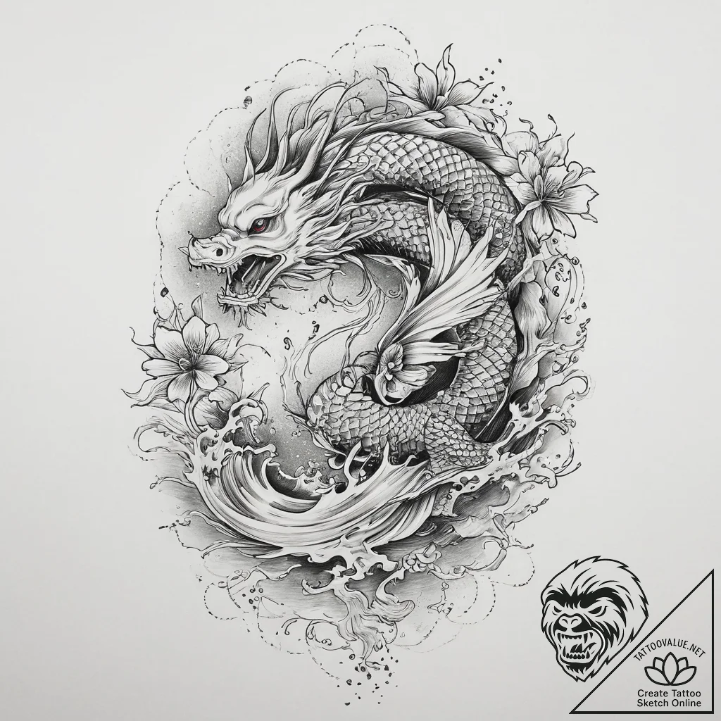 Tattoo sketch ocean waves, tattoo sketch desi... - tattoo sketch (№1756660344_0, 31.08.2025 17:12) — tattoovalue.net