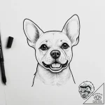 Tattoo sketch puns a dog that says “pawsitive… – tattoo sketch (№1756661149_0, 31.08.2025 17:25) — tattoovalue.net