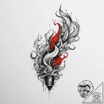 Tattoo sketch smoke, ink illustration for tat… – tattoo sketch (№1756661546_0, 31.08.2025 17:32) — tattoovalue.net