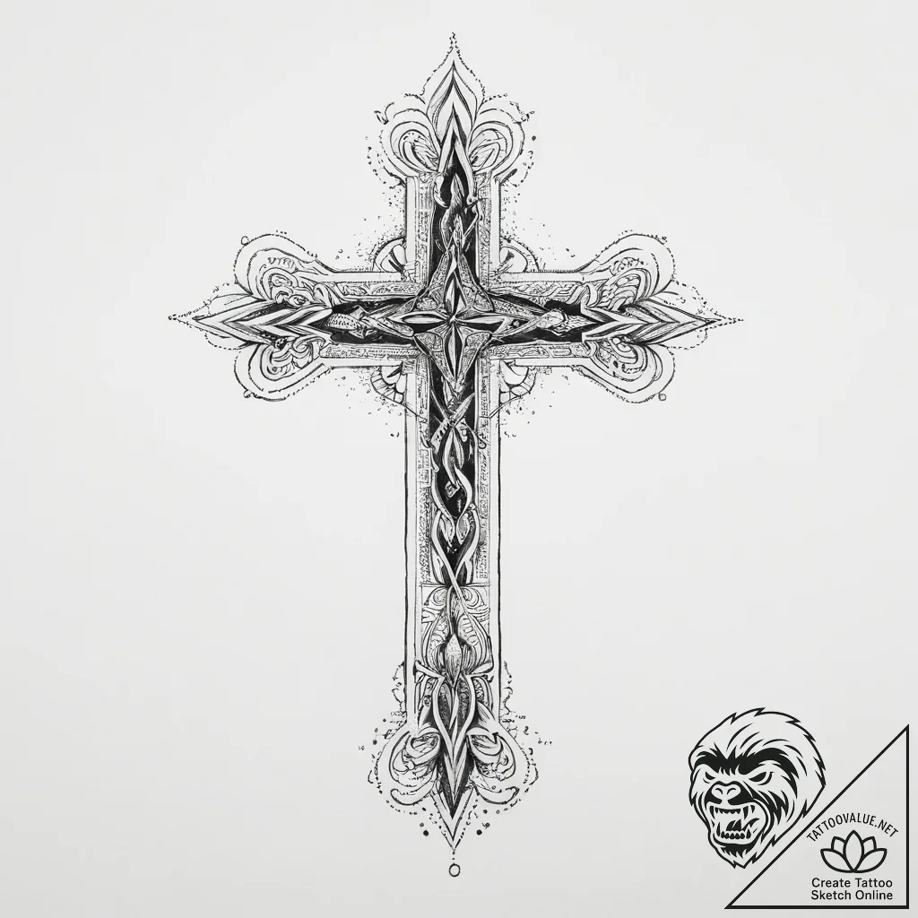 Tattoo sketch cosmic land, ink illustration f... - tattoo sketch (№1756662150_0, 31.08.2025 17:42) — tattoovalue.net