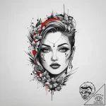 Tattoo sketch blessed portrayal, tattoo flash… – tattoo sketch (№1756663352_0, 31.08.2025 18:02) — tattoovalue.net