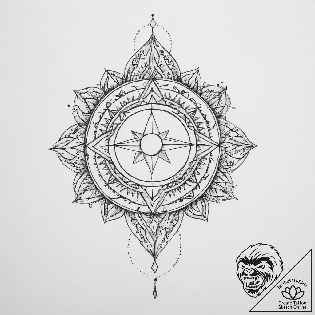 Tattoo sketch cosmic soul - tattoo sketch (№1756663753_0, 31.08.2025 18:09) — tattoovalue.net