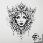 Tattoo sketch path, tattoo line art, dotwork… – tattoo sketch (№1756667529_0, 31.08.2025 19:12) — tattoovalue.net
