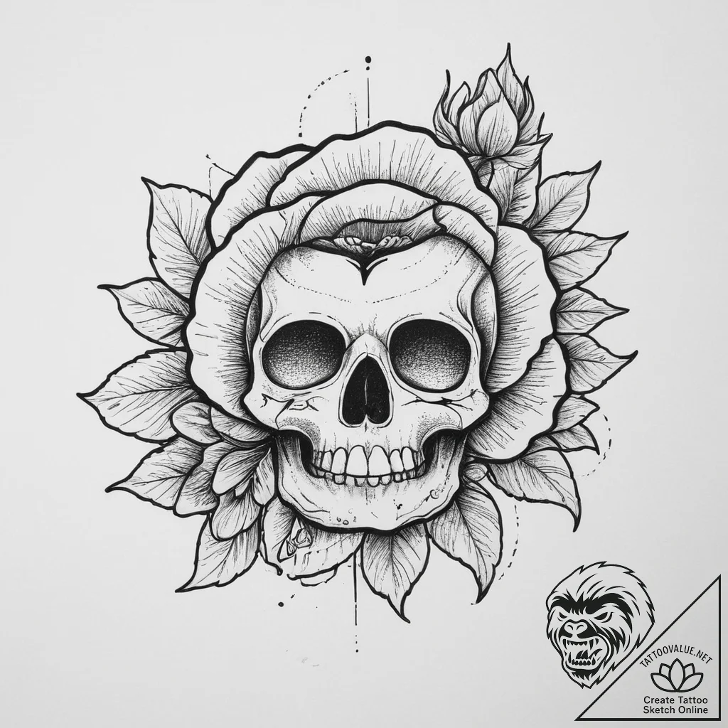 Tattoo sketch poppy head, tattoo drawing outl... - tattoo sketch (№1756667728_0, 31.08.2025 19:15) — tattoovalue.net