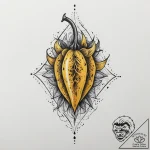 Tattoo sketch yellow, ink illustration for ta… – tattoo sketch (№1756669340_0, 31.08.2025 19:42) — tattoovalue.net