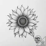 Tattoo sketch sunflower, tattoo line art, on… – tattoo sketch (№1756671147_0, 31.08.2025 20:12) — tattoovalue.net