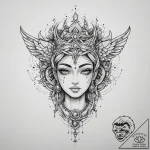 Tattoo sketch holy portrayal, tattoo line art… – tattoo sketch (№1756671753_0, 31.08.2025 20:22) — tattoovalue.net