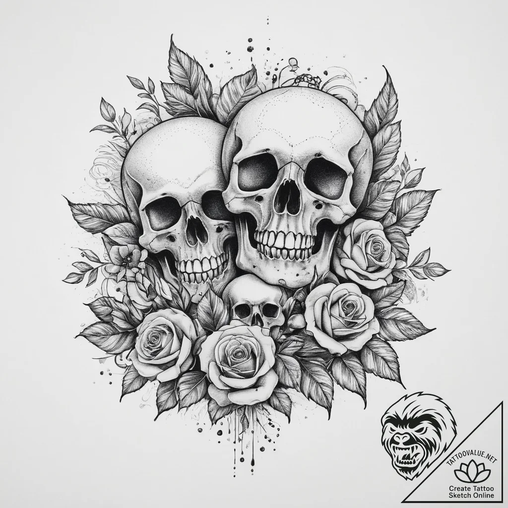 Tattoo sketch botanical alphabet letters, art... - tattoo sketch (№1756672561_0, 31.08.2025 20:36) — tattoovalue.net