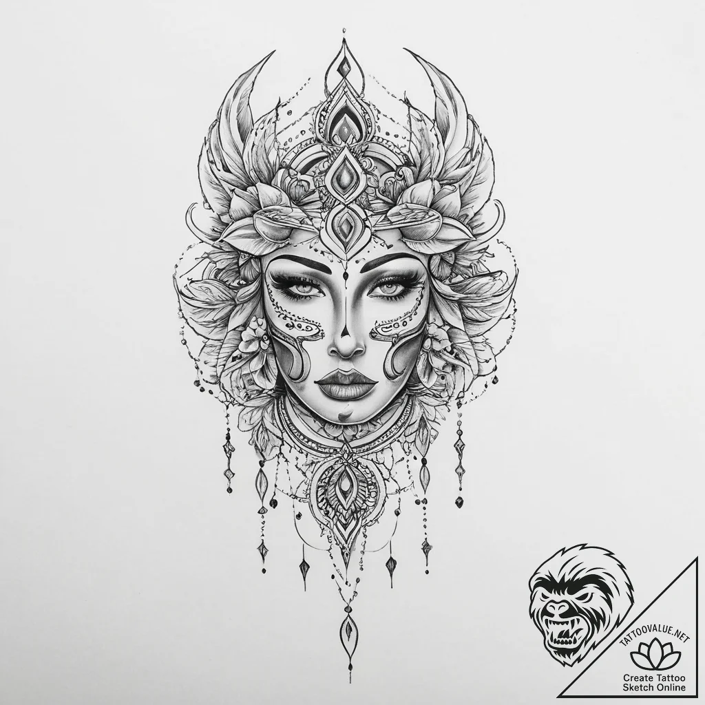 Tattoo sketch soul - tattoo sketch (№1756675517_0, 31.08.2025 21:25) — tattoovalue.net